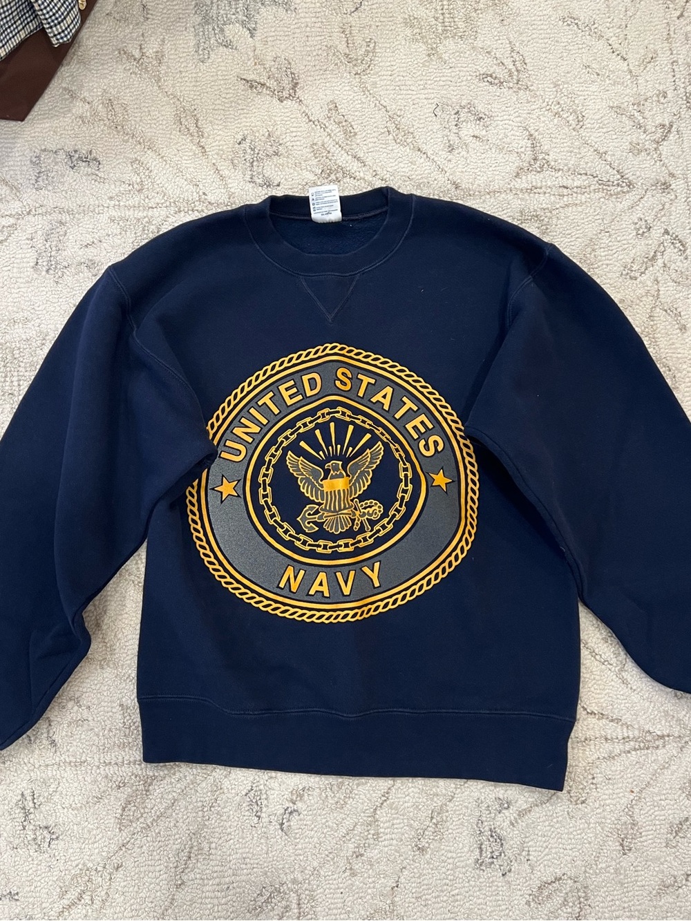 United States Navy Logo Crewneck Sweater - Navy Blue